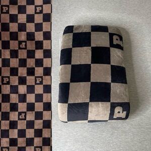 Victoria's Secret PINK 60” x 50” Checkered Logo Cozy-Plush Blanket